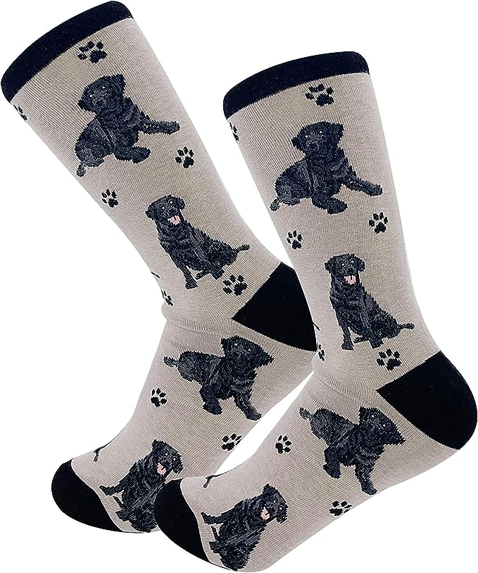 E & S Imports Pet Lover Socks Black Labrador Dog, Unisex, One Size Fits Most