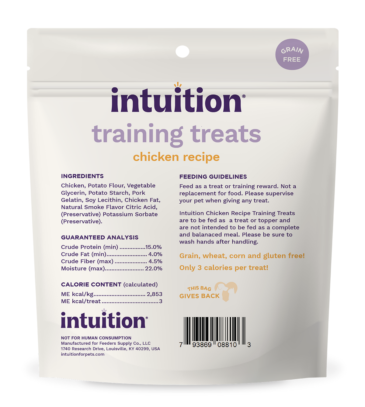 Intuition Chicken Recipe Grain-Free Soft & Chewy Training Treats for Dogs
