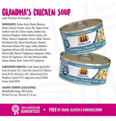 Weruva Grandma'S Chicken Soup With Chicken & Pumpkin Grain-Free Canned Cat Food