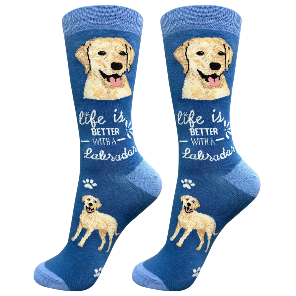 E & S Imports Life is Better With a Yellow Labrador Socks