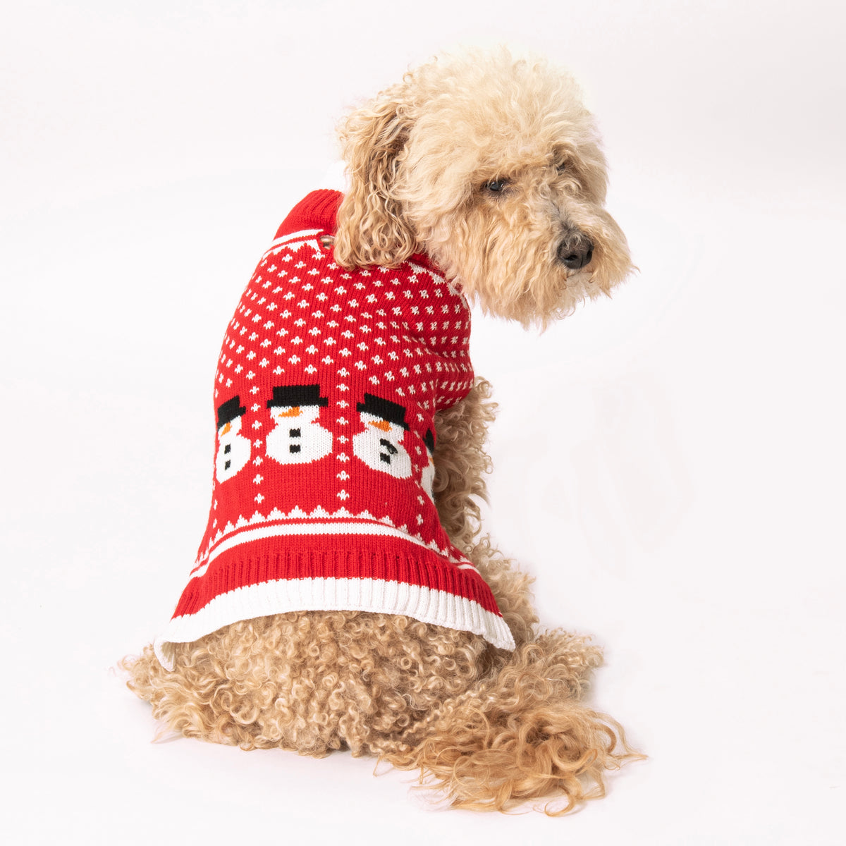 Pet Obsession Holiday Snowmen Pet Sweater
