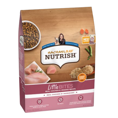 Rachael Ray Nutrish Little Bites Small Breed Real Chicken & Veggies Recipe Adult Dry Dog Food 6 lb
