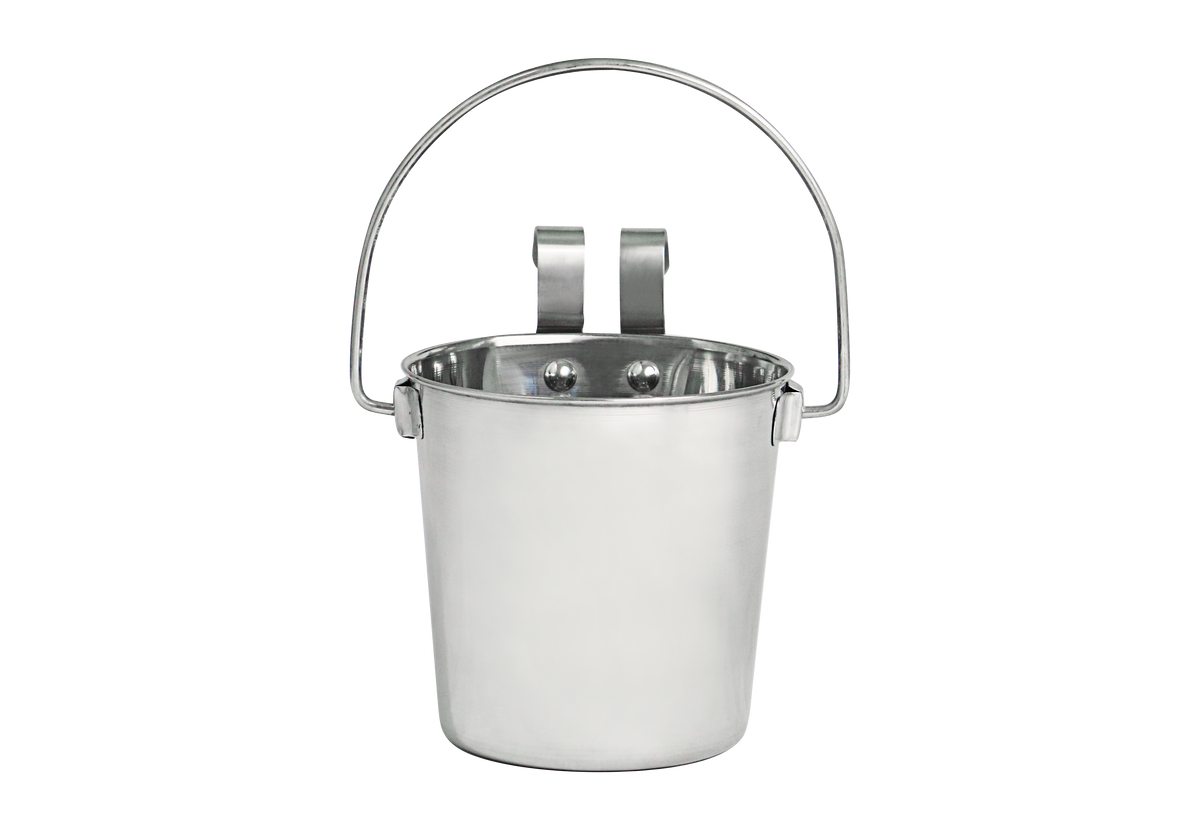 Incredipet Stainless Steel Bucket With Hooks 2 qt
