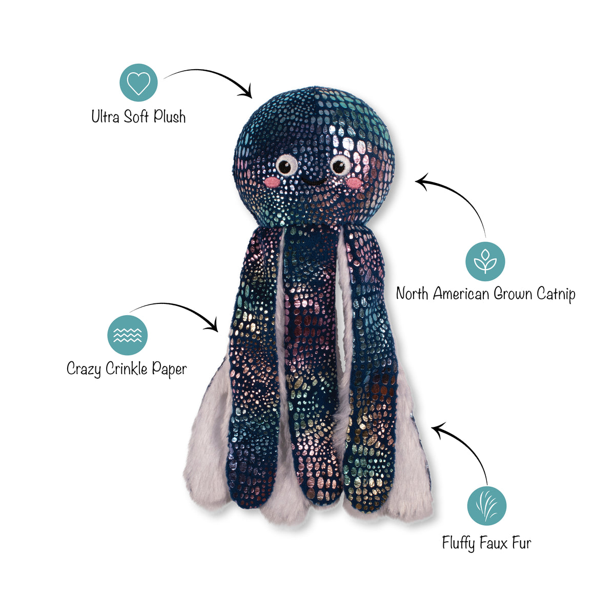 Pet Fringe Studio Summer Get a Grip Octopus Cat Toy