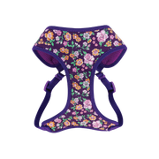Coastal Pet Products Ribbon Designer Wrap Adjustable Dog Harness- Purple Sketched Floral