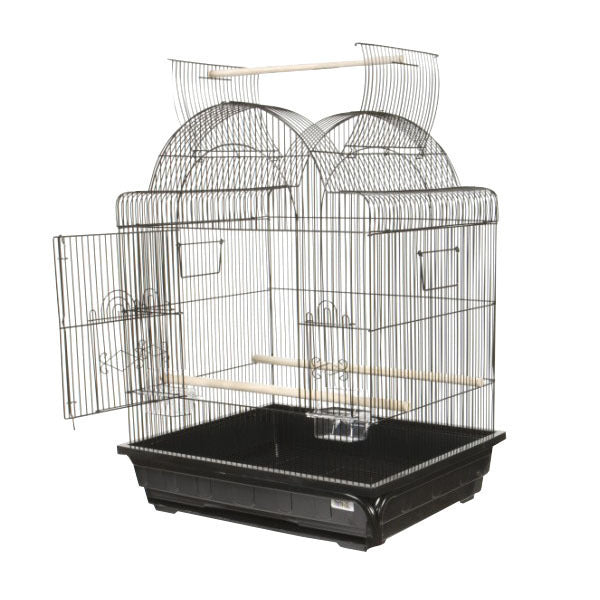 A&E Victorian Open Top Black Bird Cage 25 x 21 x 32 in