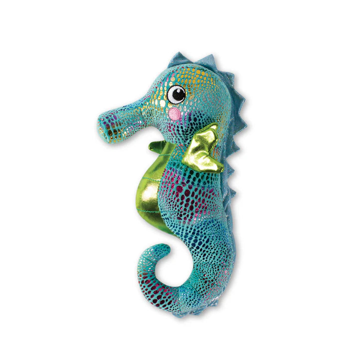 Pet Fringe Studio Summertime Shelly the Seahorse Plush Dog Toy 12 in