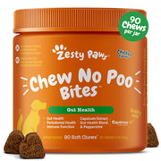 Zesty Paws Chew No Poo Bites Gut Health Soft Chews for Dogs 90 ct