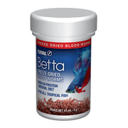 Fluval Freeze-Dried Blood Worms for Bettas & all Tropical Fish .18 oz
