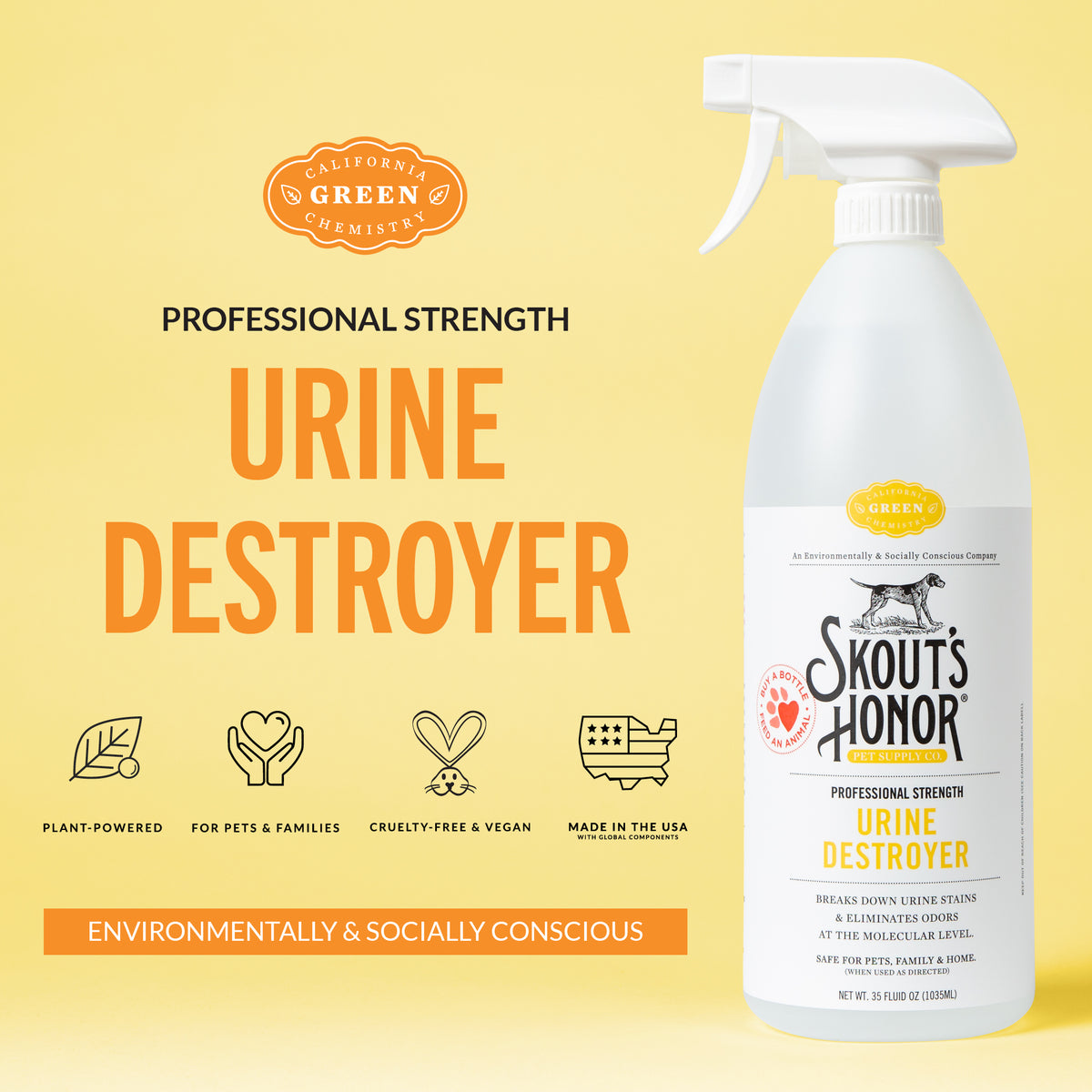 Skout's Honor Professional Strength Dog Urine Destroyer Spray 35 oz