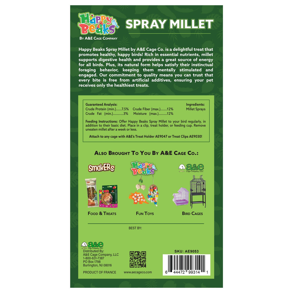 A&E 	
Spray Millet All Natural Bird Treat
