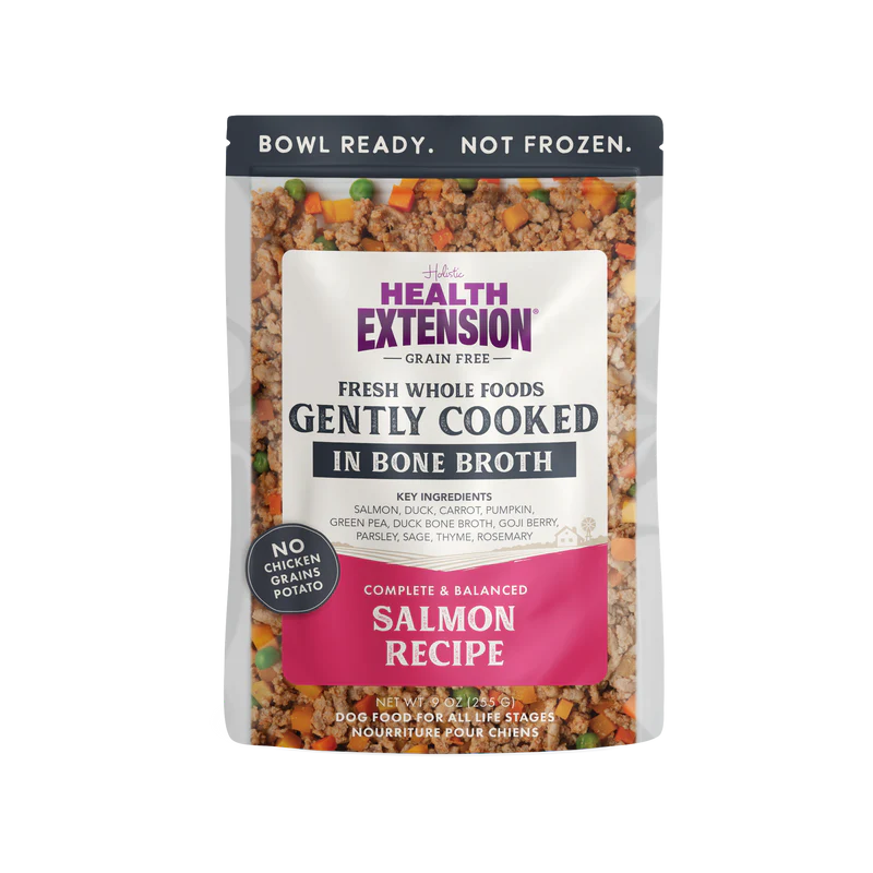 Health Extension Whole Foods Gently Cooked in Bone Broth Grain Free Salmon Recipe Dog Food