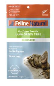 Natural Pet Food Grass-Fed Lamb Green Tripe Booster Daily Supplement for Cats to Support Digestive Health 2 oz
