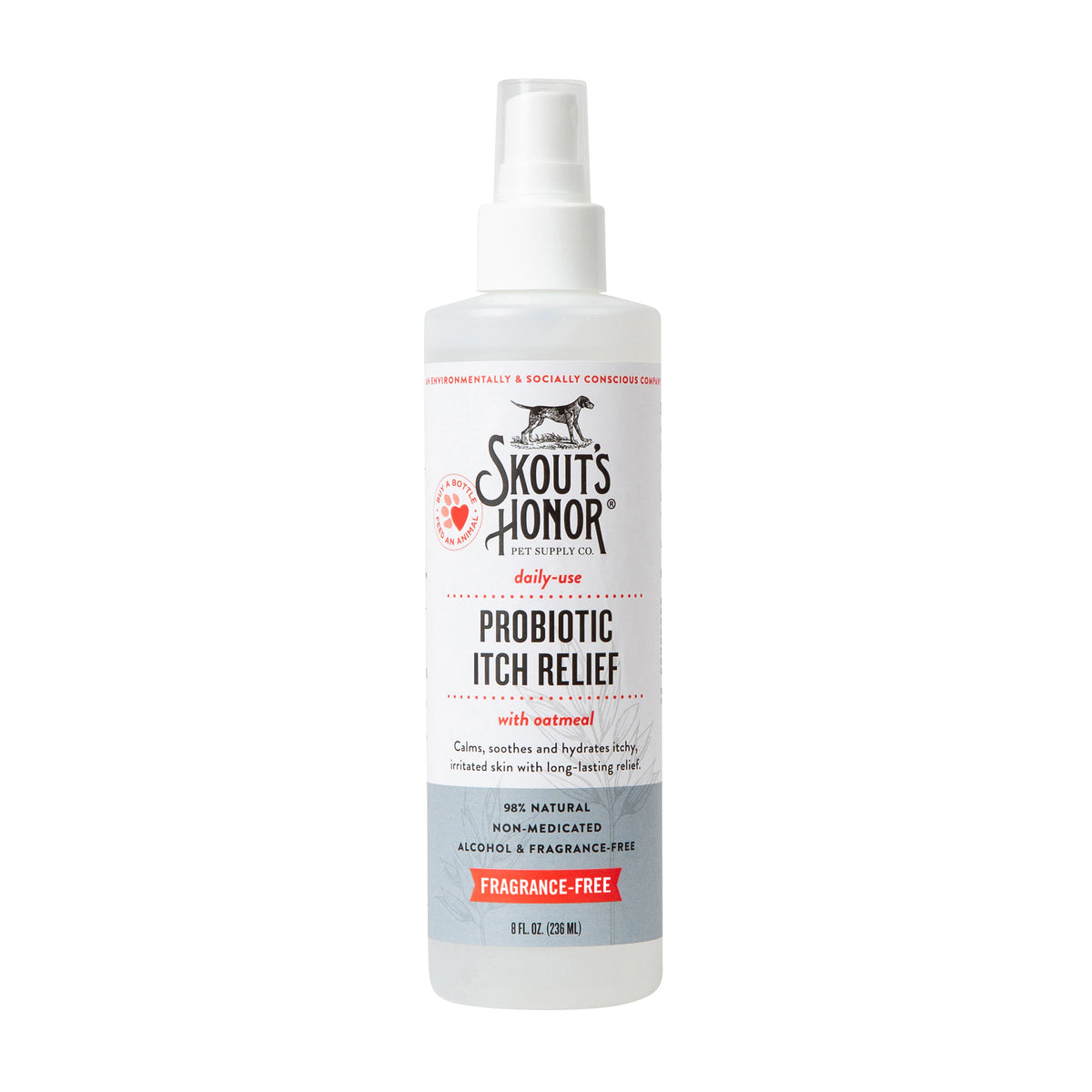 Skout's Honor Probiotic Itch Relief with Oatmeal for Dogs & Cats 8 oz