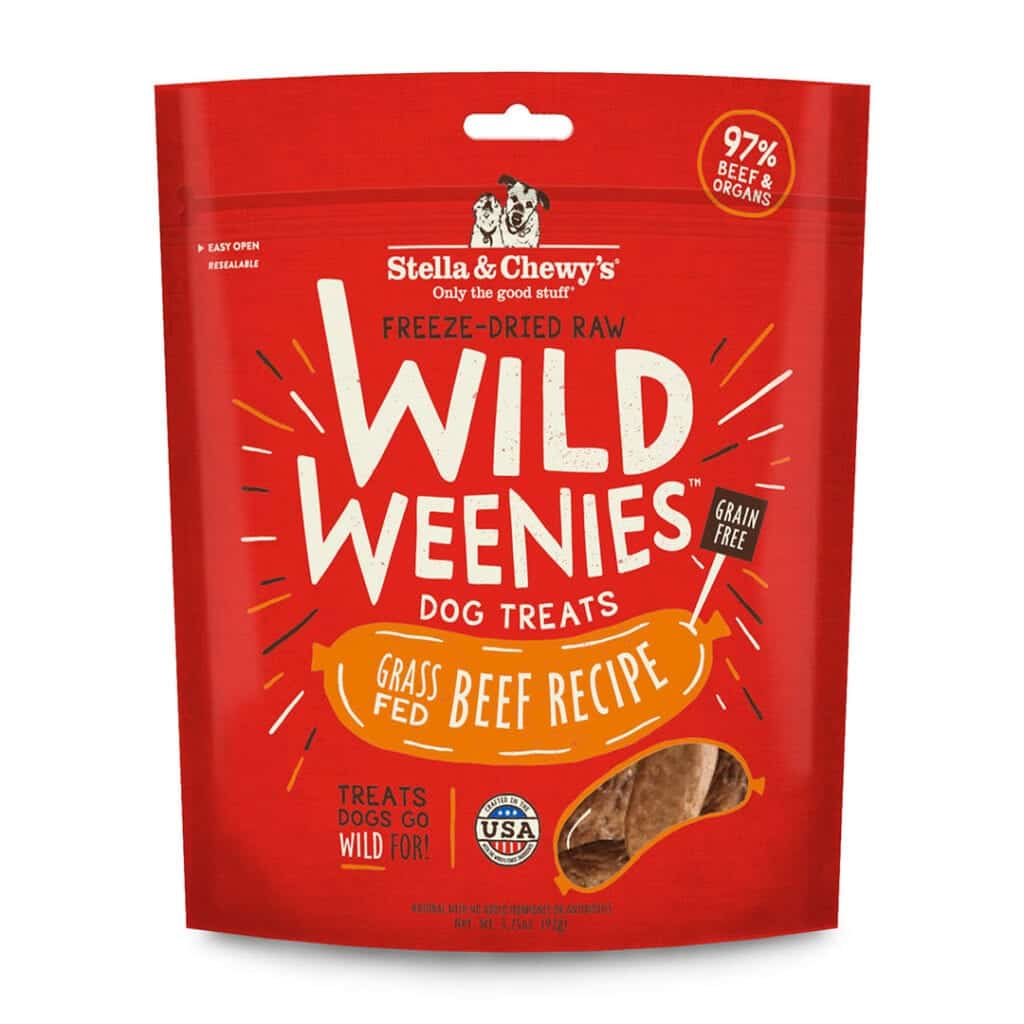 Stella & Chewy's Wild Weenies Raw Freeze-Dried Beef Recipe Dog Treats 3.25 oz