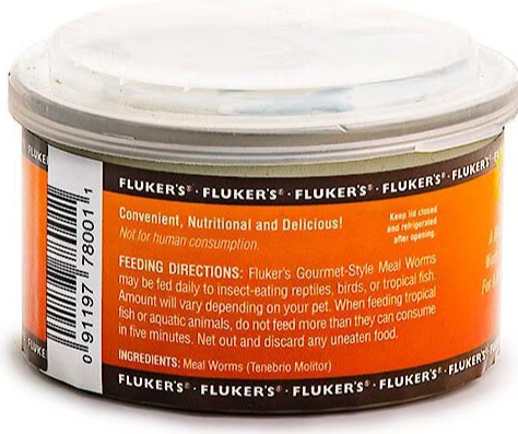 Fluker's Gourmet-Style Mealworms Canned Reptile Food 1.2 oz