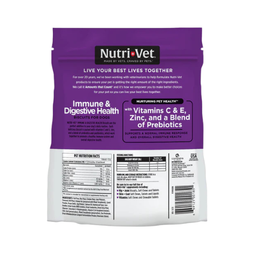 Nutri-vet Immune and Digestive Health Functional Biscuits for Dogs 16 oz