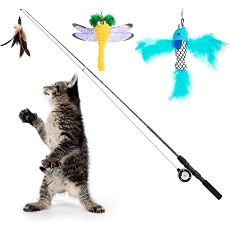 Spot Ethical Pet Fishing Rod N' Reel Kitty Teaser Cat Toy