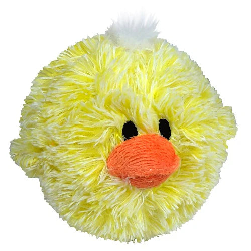 Petlou EZ Squeaky Chick Ball Stuffing-Free Dog Toy 4 in
