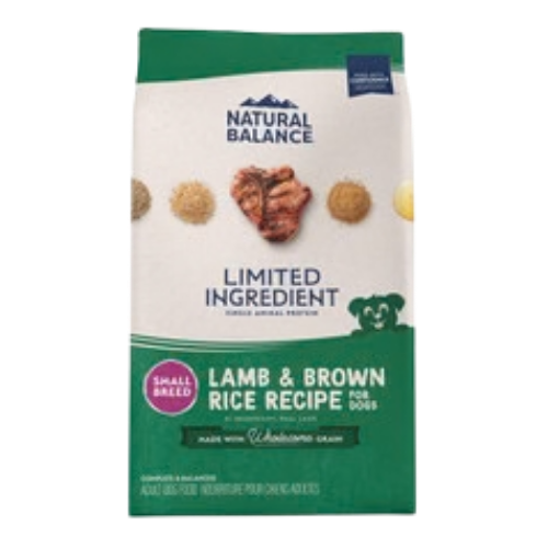 Natural Balance Limited Ingredient Lamb & Brown Rice Small Breed Bites Recipe Dry Dog Food 4 lb