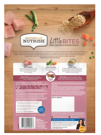 Rachael Ray Nutrish Little Bites Small Breed Real Chicken & Veggies Recipe Adult Dry Dog Food 6 lb