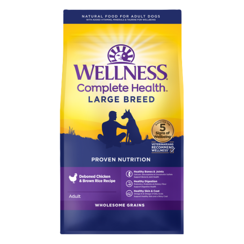 Wellness Complete Health Large Breed Adult Deboned Chicken & Brown Rice Recipe Dry Dog Food 30 lb