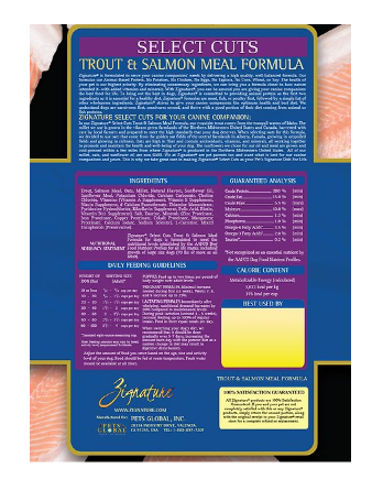 Zignature Select Cuts Trout & Salmon Meal Formula Dry Dog Food