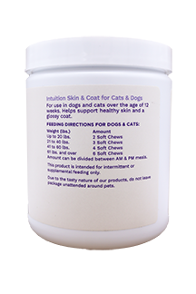 Intuition Soft Chews Skin & Coat Supplement for Dogs & Cats 90 ct