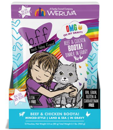 Weruva B.F.F. Oh My Gravy Booya! Beef & Chicken Dinner In Gravy Grain-Free Wet Cat Food