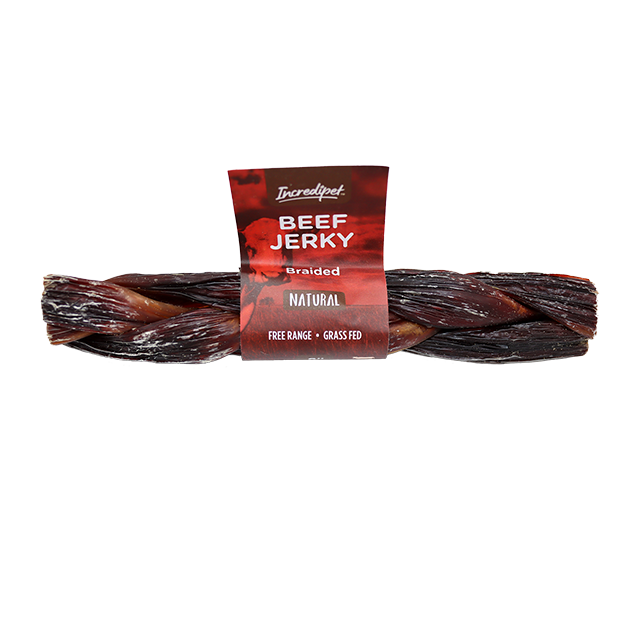 Incredipet Beef Jerky Braid Dog Chew