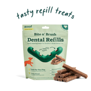 Woof Bite n' Brush Dental Refills Dog Treats 8 oz