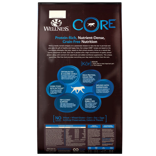 Wellness Core Large Breed Original Deboned Chicken, Chicken Meal, & Turkey Meal Recipe Grain-Free Dry Dog Food 24 lb