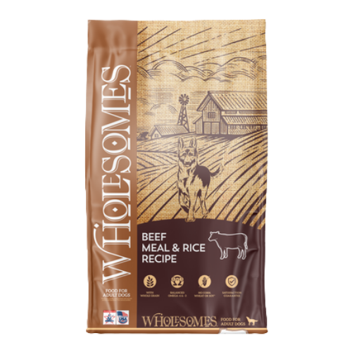 Wholesomes Beef Meal & Rice Formula Dry Dog Food 40 lb