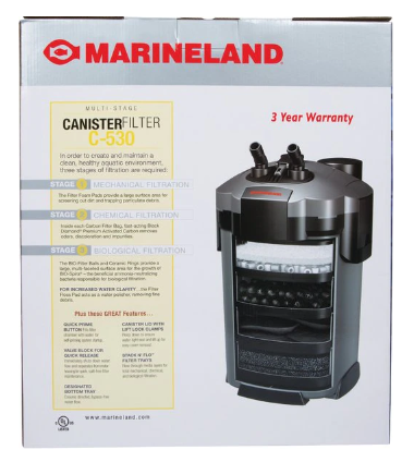 Marineland Multi-Stage C-530 Canister Filter, 530 GPH