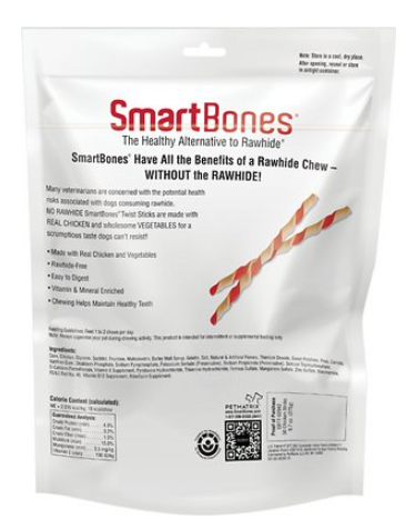 Smartbones Smart Twists Chicken Rawhide-Free Dog Chews 50 pk