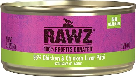 Rawz 96% Chicken & Chicken Liver Pate Canned Cat Food