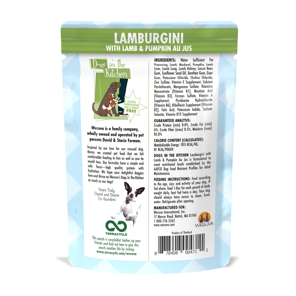 Weruva Lamburgini with Lamb & Pumpkin Au Jus Dog Food
