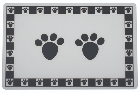 Petrageous Designs Pawprint Plastic Pet Placemat