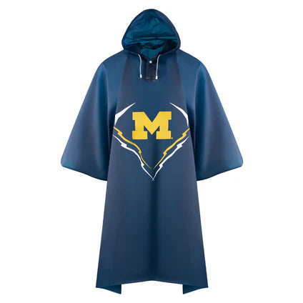 Pets First Michigan Wolverines Premium Poncho for Humans