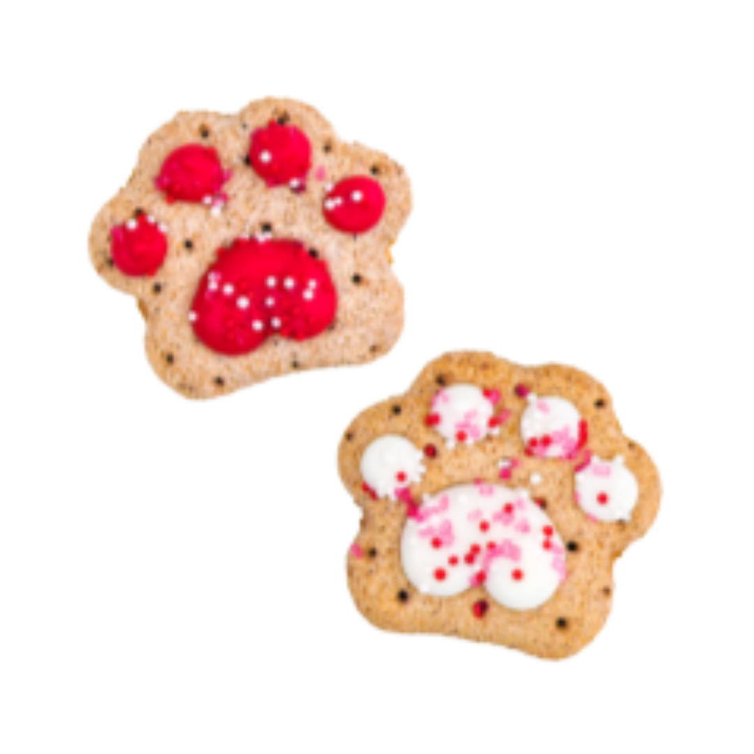 Bosco & Roxy Valentine's Day Mini Paw with Sprinkles Dog Treat Cookie