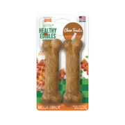 Nylabone Healthy Edibles All-Natural Long Lasting Bacon Flavor Chew Dog Treats, Twin Pack