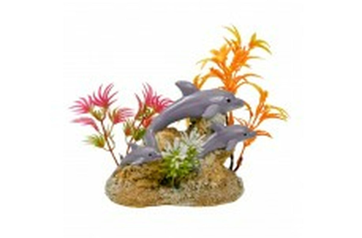Blue Ribbon Dolphin Scene Aquarium Ornament