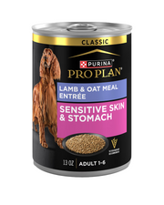 Purina Pro Plan Sensitive Skin & Stomach Lamb & Oat Meal Entrée Classic Wet Dog Food