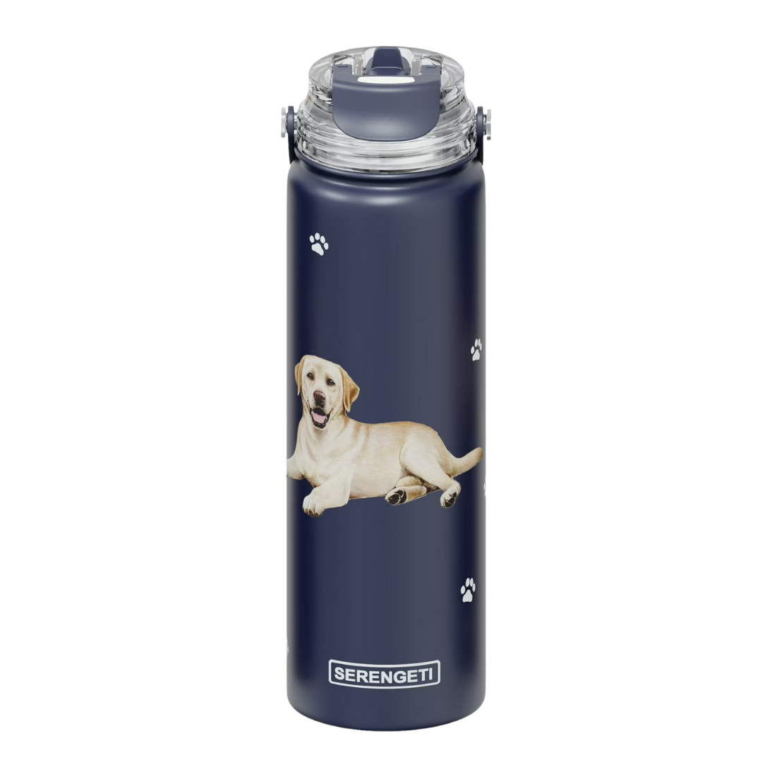E & S Imports Serengeti Yellow Labrador Stainless Steel Water Bottle 24 oz