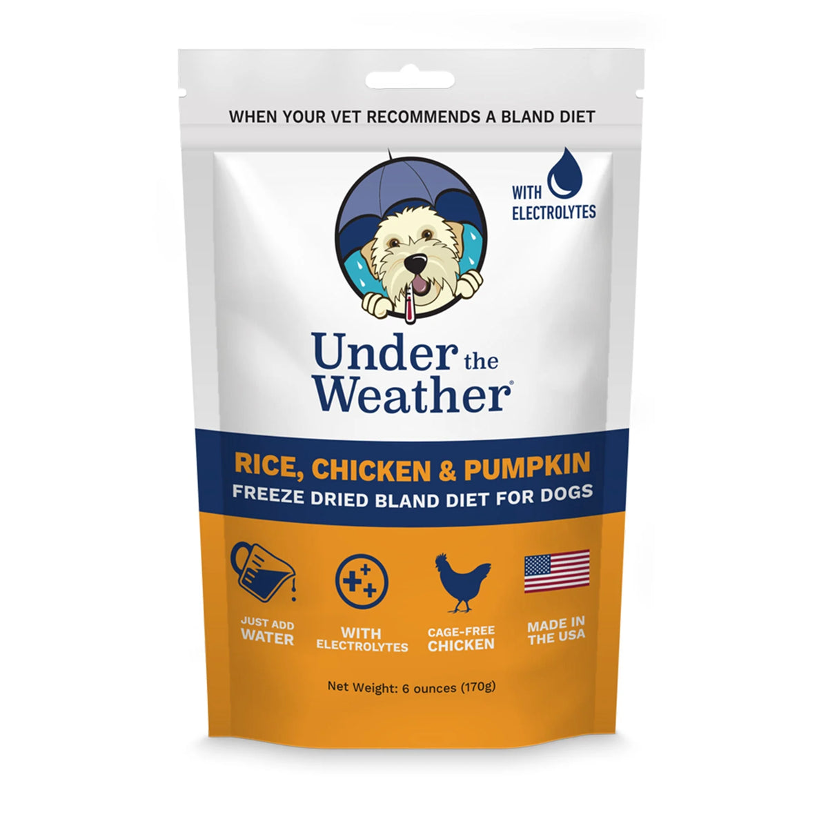 Under The Weather Chicken, Rice & Pumpkin Freeze-Dried Bland Diet for Dogs 6 oz