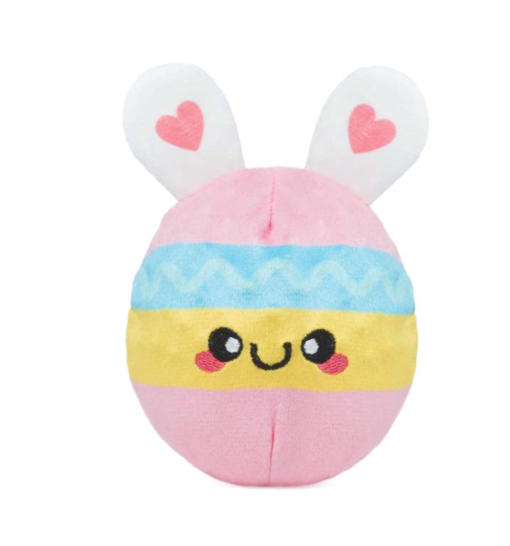 Hugsmart Easter Bunny Egg Plush Dog Toy 5 in