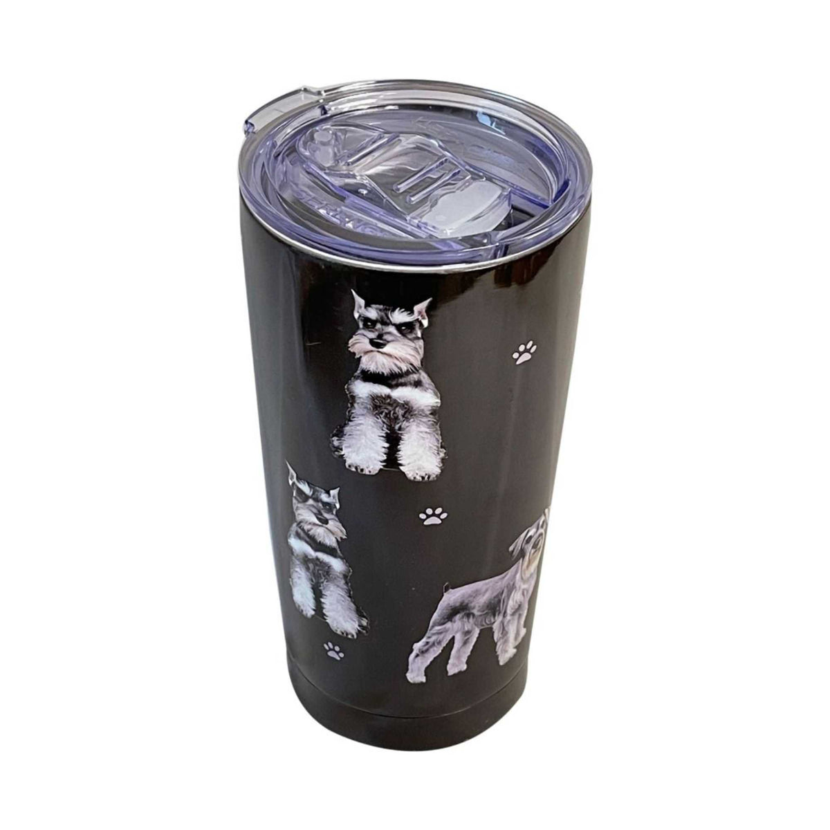 E & S Imports Serengeti Schnauzer Stainless Steel, Vacuum Insulated Tumbler with Spill Proof Lid 20 oz