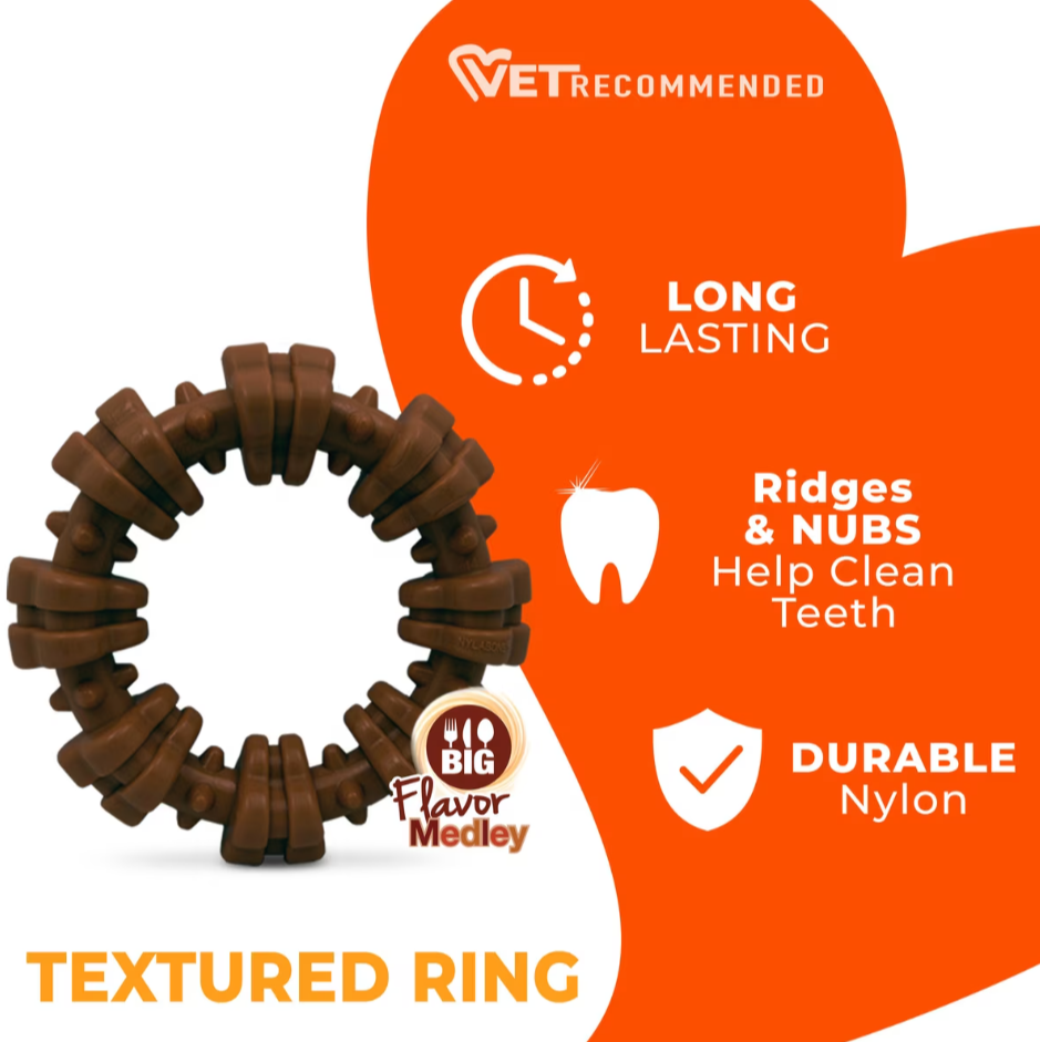 Nylabone DuraChew Power Chew Textured Ring Dog Chew Toy Over 50 lbs