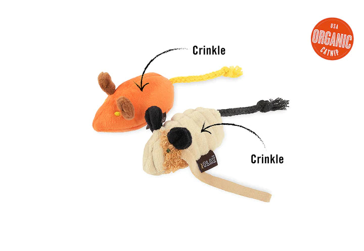 P.l.a.y. Halloween Feline Frenzy Menacing Mice Cat Toys 2 pk