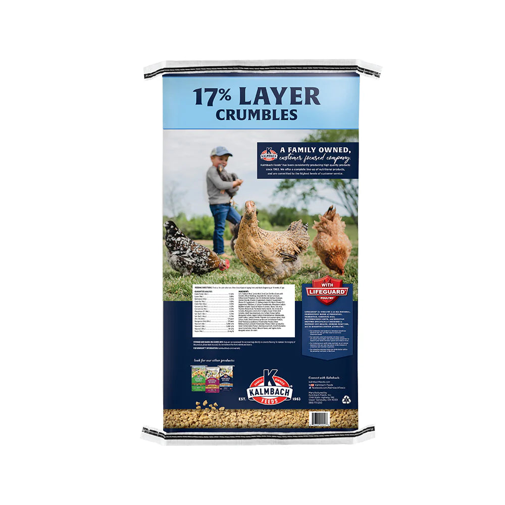 Kalmbach Feeds All Natural 17% Layer Crumbles Chicken Feed